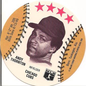 1976 Towne Club Discs #NNO Andy Thornton Front