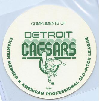 1977 Detroit Caesars Discs #NNO Robin Yount Back