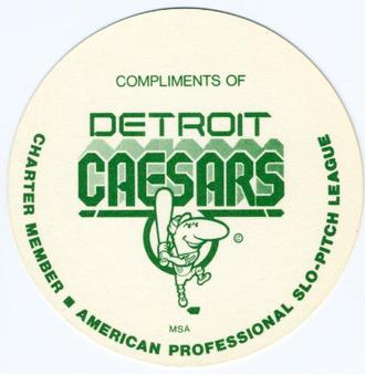 1977 Detroit Caesars Discs #NNO Sal Bando Back
