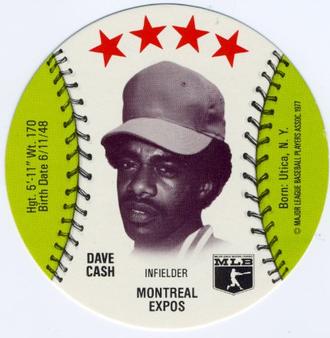 1977 Detroit Caesars Discs #NNO Dave Cash Front