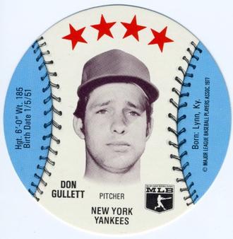 1977 Detroit Caesars Discs #NNO Don Gullett Front