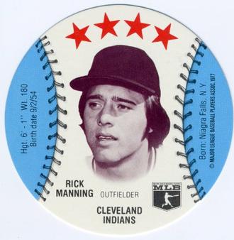 1977 Detroit Caesars Discs #NNO Rick Manning Front
