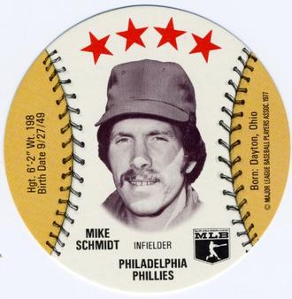 1977 Detroit Caesars Discs #NNO Mike Schmidt Front