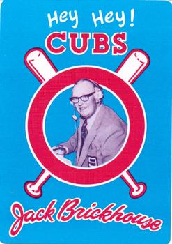 1985 Jack Brickhouse Chicago Cubs Playing Cards #A♥ Jack Brickhouse Back