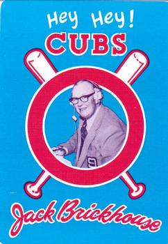 1985 Jack Brickhouse Chicago Cubs Playing Cards #7♥ Jim Vaughn Back