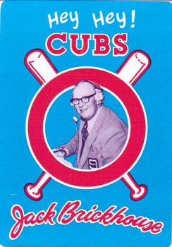 1985 Jack Brickhouse Chicago Cubs Playing Cards #9♥ Jimmy Cooney Back