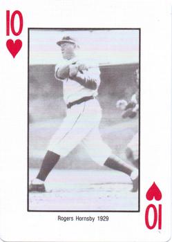1985 Jack Brickhouse Chicago Cubs Playing Cards #10♥ Rogers Hornsby Front