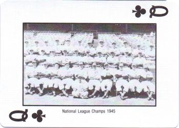 1985 Jack Brickhouse Chicago Cubs Playing Cards #Q♣ National League Champs 1945 Front
