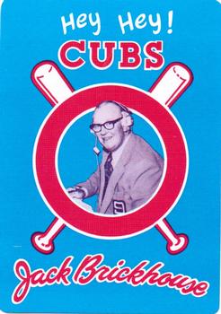 1985 Jack Brickhouse Chicago Cubs Playing Cards #A♦ Burt Hooton Back