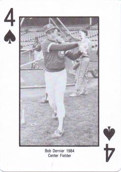 1985 Jack Brickhouse Chicago Cubs Playing Cards #4♠ Bob Dernier Front