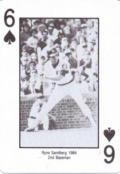 1985 Jack Brickhouse Chicago Cubs Playing Cards #6♠ Ryne Sandberg Front