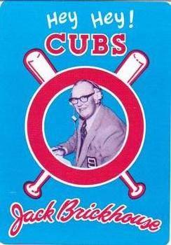 1985 Jack Brickhouse Chicago Cubs Playing Cards #J♠ Bill Madlock Back