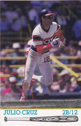 1986 Coca-Cola Chicago White Sox #NNO Julio Cruz Front