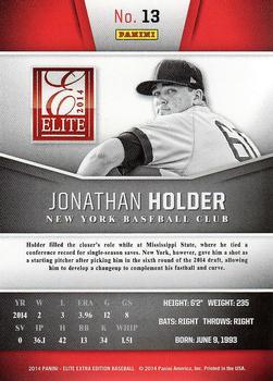 2014 Panini Elite Extra Edition #13 Jonathan Holder Back