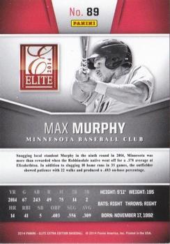 2014 Panini Elite Extra Edition #89 Max Murphy Back