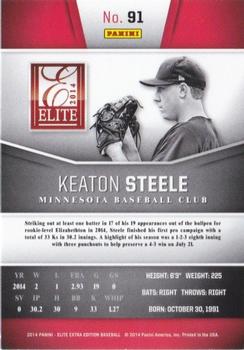 2014 Panini Elite Extra Edition #91 Keaton Steele Back