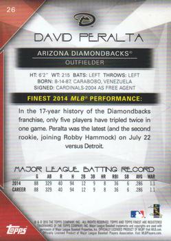 2015 Finest #26 David Peralta Back