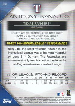 2015 Finest #48 Anthony Ranaudo Back