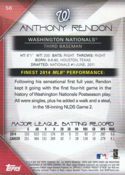 2015 Finest #56 Anthony Rendon Back