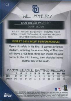 2015 Finest #102 Wil Myers Back