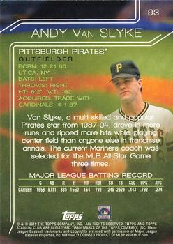 2015 Stadium Club #93 Andy Van Slyke Back