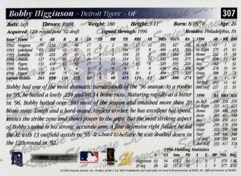 1997 Score - Showcase Series #307 Bobby Higginson Back