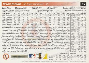 1997 Score - Showcase Series #55 Brian Jordan Back