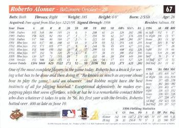 1997 Score - Showcase Series #67 Roberto Alomar Back