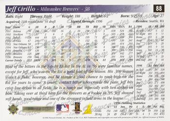 1997 Score - Showcase Series #88 Jeff Cirillo Back