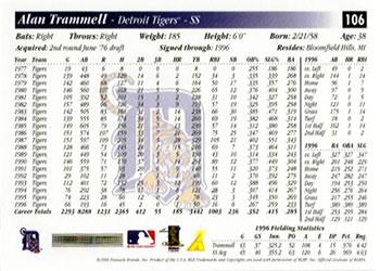 1997 Score - Showcase Series #106 Alan Trammell Back