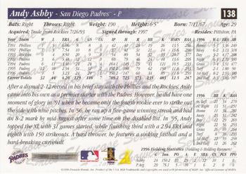 1997 Score - Showcase Series #138 Andy Ashby Back