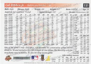 1997 Score - Showcase Series #151 Cal Ripken Jr. Back