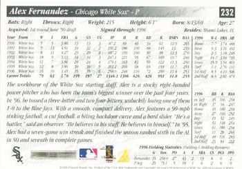 1997 Score - Showcase Series #232 Alex Fernandez Back
