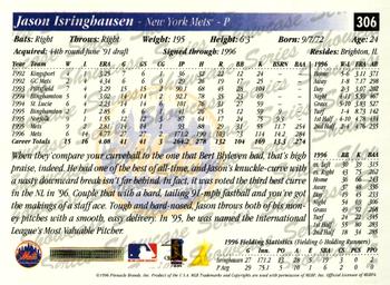 1997 Score - Showcase Series #306 Jason Isringhausen Back