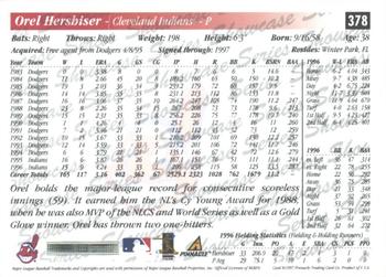 1997 Score - Showcase Series #378 Orel Hershiser Back
