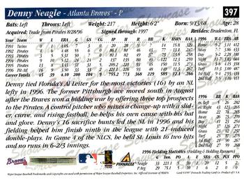1997 Score - Showcase Series #397 Denny Neagle Back