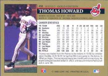 1992 Leaf - Black Gold #456 Thomas Howard Back