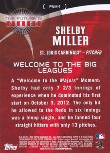 2014 Topps Mini - The Future Is Now Mini #FNM-1 Shelby Miller Back
