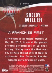 2014 Topps Mini - The Future Is Now Mini #FNM-2 Shelby Miller Back