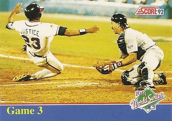1992 Score - Factory Inserts #B3 Mark Lemke / Dave Justice Front