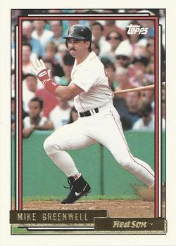 1992 Topps - Gold #113 Mike Greenwell Front