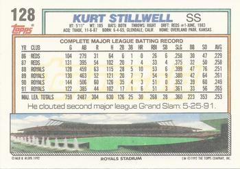 1992 Topps - Gold #128 Kurt Stillwell Back