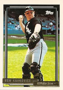 1992 Topps - Gold #153 Ron Karkovice Front