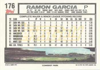 1992 Topps - Gold #176 Ramon Garcia Back