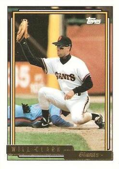 1992 Topps - Gold #330 Will Clark Front