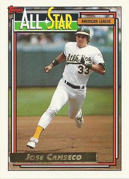 1992 Topps - Gold #401 Jose Canseco Front