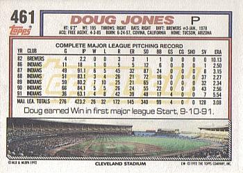 1992 Topps - Gold #461 Doug Jones Back