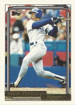 1992 Topps - Gold #490 Julio Franco Front