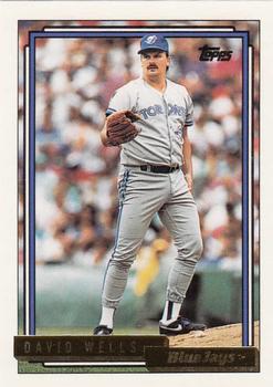 1992 Topps - Gold #54 David Wells Front
