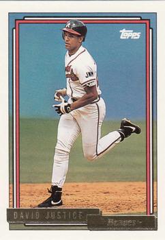 1992 Topps - Gold #80 David Justice Front